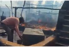 UP Bijnor Latest News: A massive fire broke out in five houses due to the spark of a fire in the scorching heat and strong wind.