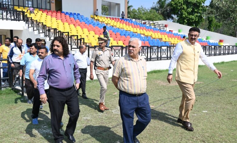 Chief Secretary reviewing the preparations for Khelo India University Games