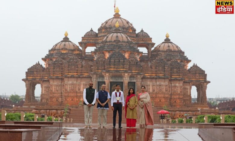 British PM Rishi Sunak visited Akshardham temple