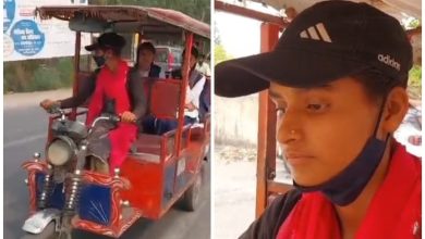 UP Bijnor Latest News: After father's death, girl took over the handle of e-rickshaw to take responsibility of younger siblings.