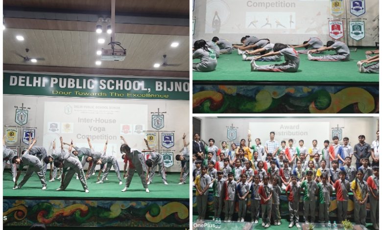 Delhi Public School Bijnor: Inter House Yoga Competition was organized at Delhi Public School Bijnor on 16th May.
