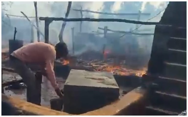 UP Bijnor Latest News: A massive fire broke out in five houses due to the spark of a fire in the scorching heat and strong wind.
