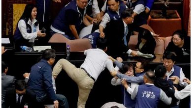 Taiwan Parliament Clash: Chaos in Taiwan's Parliament, MP runs away with copy of bill