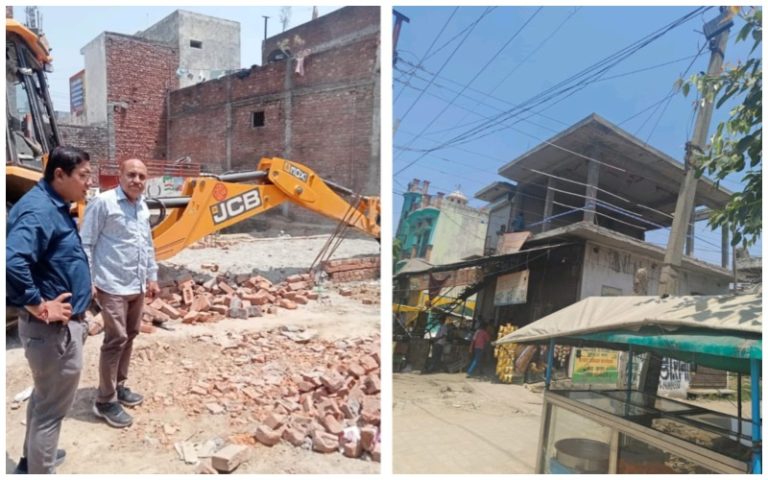 Latest News Saharanpur UP: Encroachment construction is being demolished under the supervision of Development Authority official.