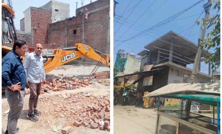 Latest News Saharanpur UP: Encroachment construction is being demolished under the supervision of Development Authority official.