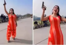 Dance With Pistol Video: Dance with 'pistol' in hand goes viral, UP Police in action