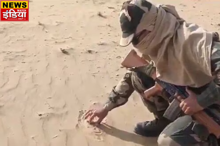 BSF jawans roasting papad in sand amid scorching heat