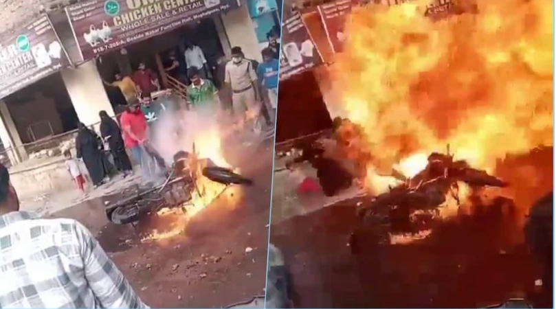 Royal Enfield Bullet Blast: Bullet lovers pay attention, first fire, then blast, video goes viral