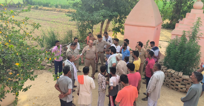 Miscreants in the temple applied tilak of blood on the idol, suspicion of tantric ritual being raised