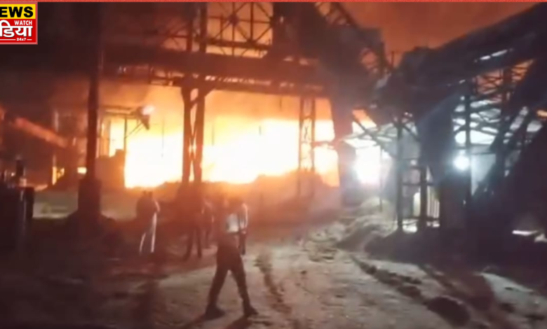 Fire broke out in Barkatpur sugar mill, loss worth crores