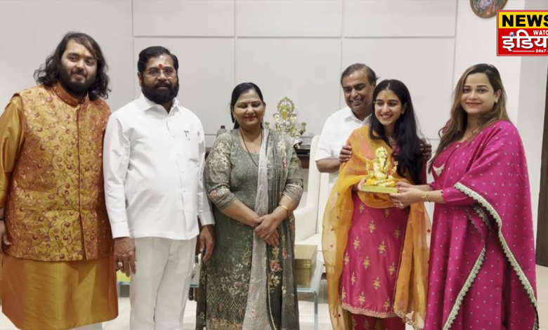 Mukesh Ambani invited Eknath Shinde for his son's wedding, CM welcomed him like this