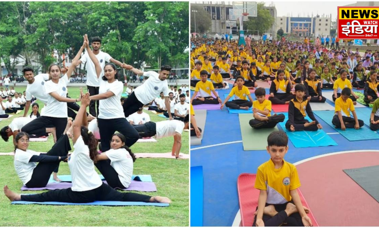 International Yoga Day organized in Bijnor, students honored