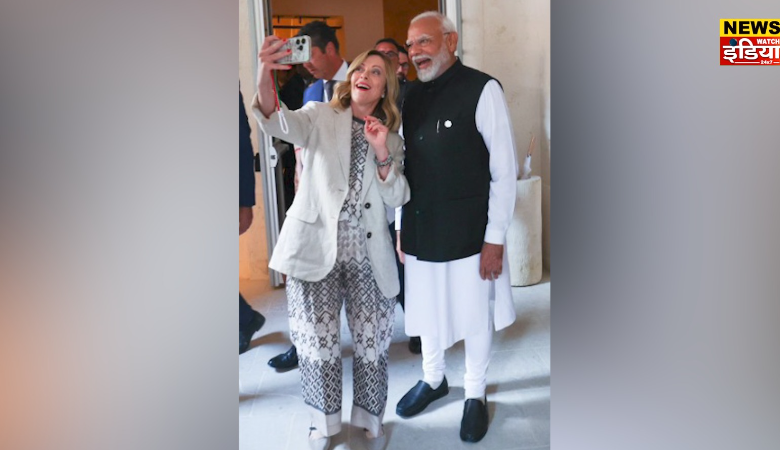 G7 Summit: Italy's Meloni took a selfie with PM Modi, also shared a video