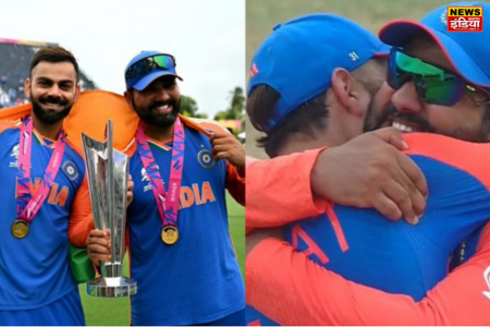 T20 World Cup: Rohit made everyone emotional by hugging Virat