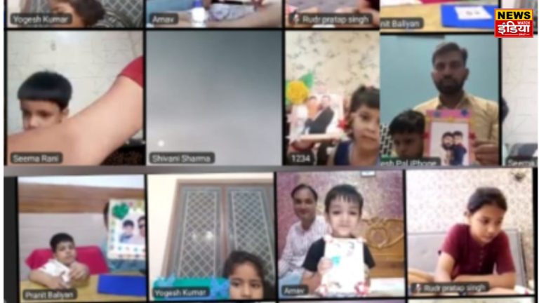 Father's Day was celebrated online with great enthusiasm in Delhi Public School, Bijnor.