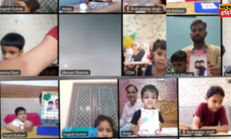 Father's Day was celebrated online with great enthusiasm in Delhi Public School, Bijnor.