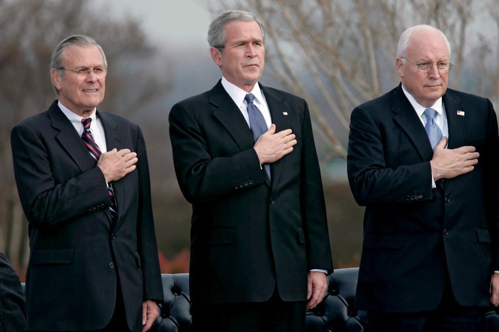 Former US President George W Bush and his neoconservative pals