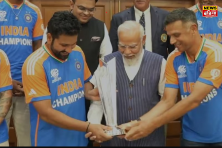 Team India Arrival: PM Modi meets Indian cricket team, now celebration will start in Mumbai