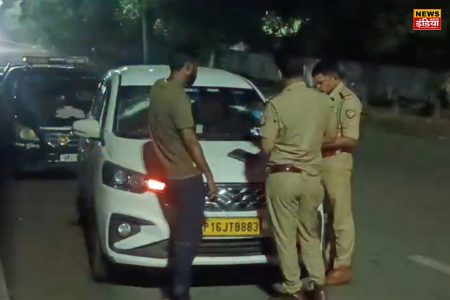 UP Ghaziabad News: Miscreants beat up taxi driver with sticks on CISF road in Indirapuram