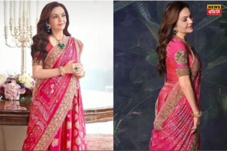 Nita Ambani: Nita Ambani at the age of 60 caused havoc, people said a big thing after seeing her in Bandhani saree