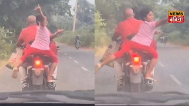 Viral dance: Girl dances on moving bike, video viral, uproar on social media, dangerous stunt