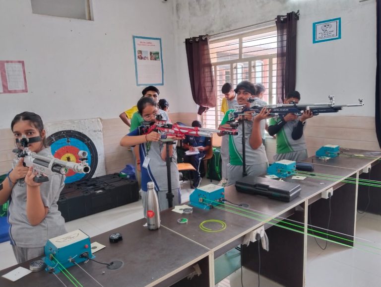 Exciting inter house shooting competition organized at Delhi Public School Bijnor