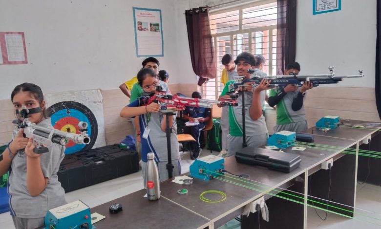 Exciting inter house shooting competition organized at Delhi Public School Bijnor