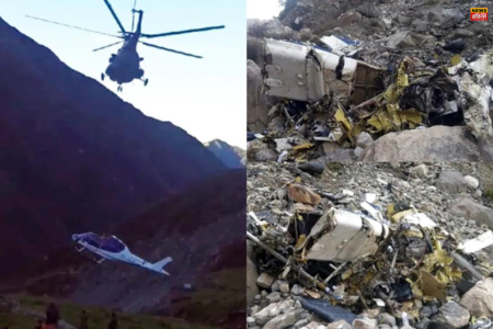 Kedarnath helicopter crash: Helicopter fell in the river in Kedarnath, IM 17 also suffered some damage.