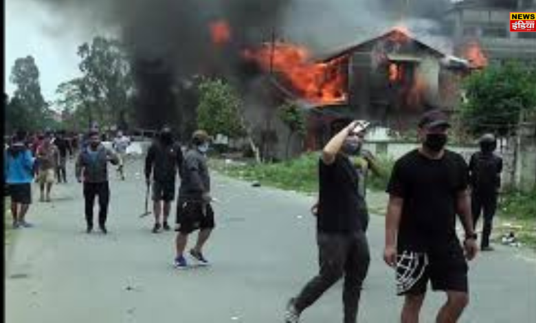 Manipur violence: Violence in Manipur.. 24 hours after the peace agreement between Meitei-Hmar community, fighting broke out again