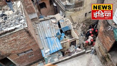 4 storey building collapsed in Delhi's Karol Bagh, 12 people evacuated, one dead