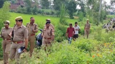 A child's body was found floating in a canal in Bijnor