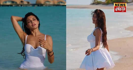 Seeing Jacqueline Fernandez walking on the sand with the help of her paws, people said…!