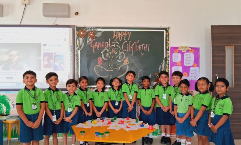 Importance of Ganesh Chaturthi explained to children in Delhi Public School, Bijnor