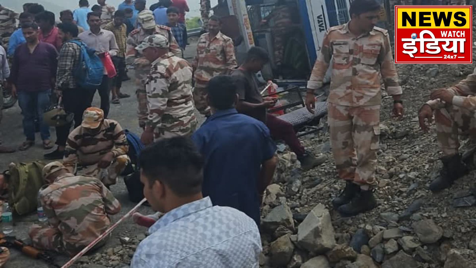 Major accident in Tehri, Uttarakhand: ITBP bus overturned due to brake failure, 24 soldiers injured