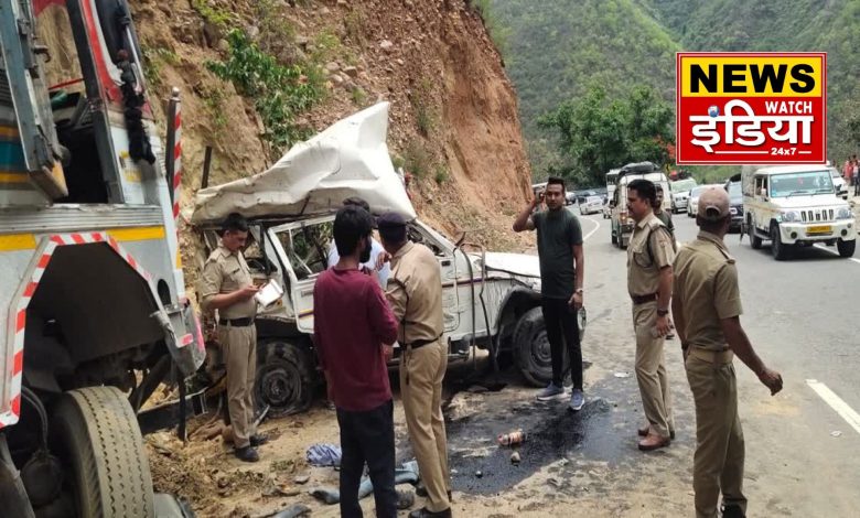 Major accident on Rishikesh-Badrinath Highway: Uncontrolled truck overturned, driver and helper seriously injured