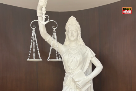 New Justice Statue: Now 'law is not blind' in India! The blindfold is removed from the eyes of the Goddess of Justice