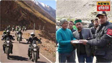 Indian Army organised a historic bike rally at an altitude of 12 thousand feet, received a grand welcome in Jadung village