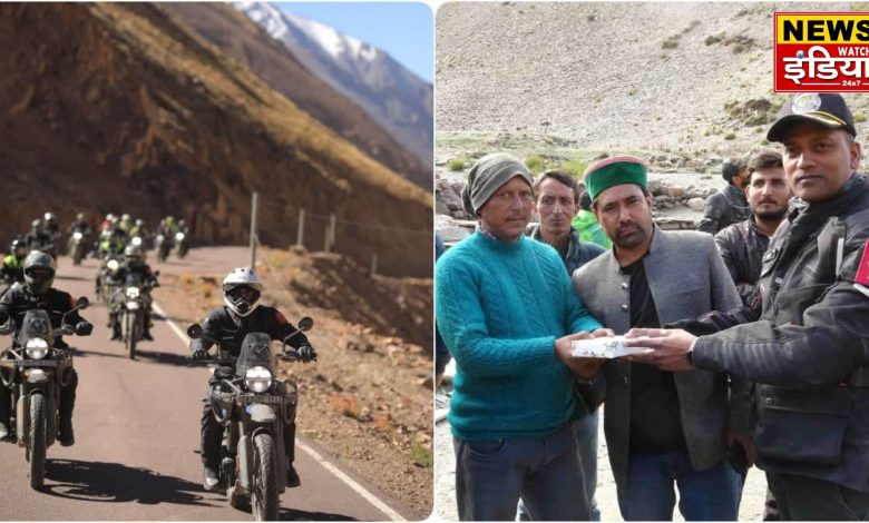 Indian Army organised a historic bike rally at an altitude of 12 thousand feet, received a grand welcome in Jadung village