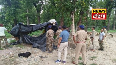 Khatima Forest Department again took major action, demolished the huts built by encroachment, created panic among the encroachers.