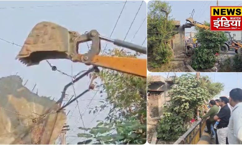 Encroachment in Haldwani: Administration's 'yellow paw' in Haldwani, many permanent encroachments demolished under road widening