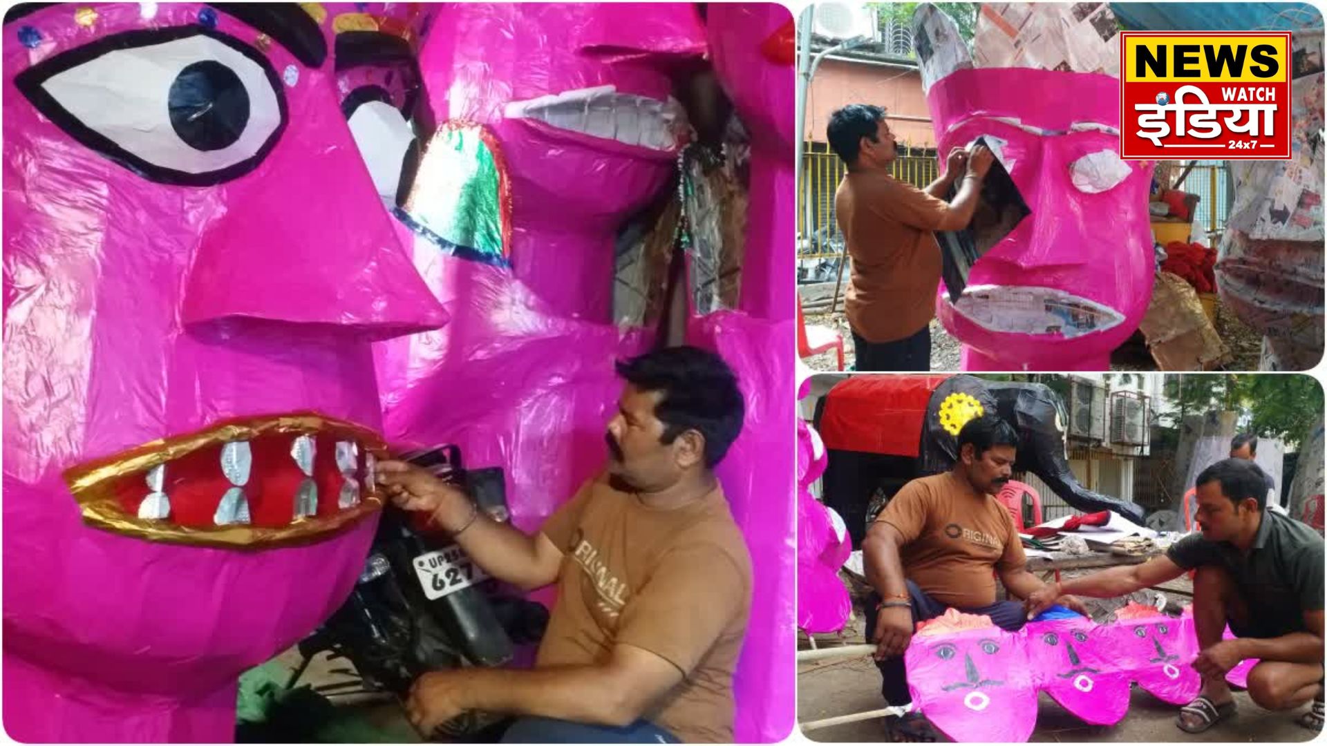 Haldwani Dusshera: 60 feet high effigy of Ravana is being prepared in Haldwani, a new style will be seen in this time's Ramlila.