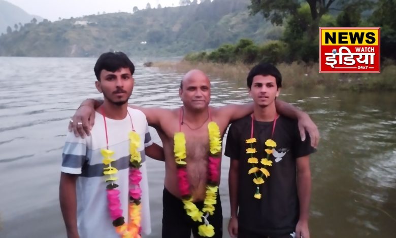 Father and sons did wonders in Tehri Lake, created a new record by swimming 18 kilometers without life jacket.