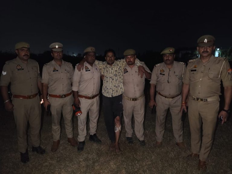 Police's valour! Cow smuggler Sharif injured in encounter, pistol and stolen bike recovered