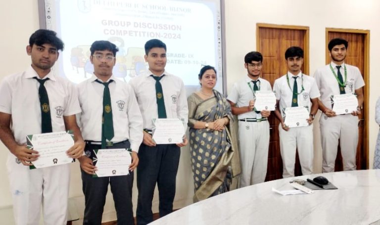 Group discussion competition organized in Delhi Public School, Bijnor