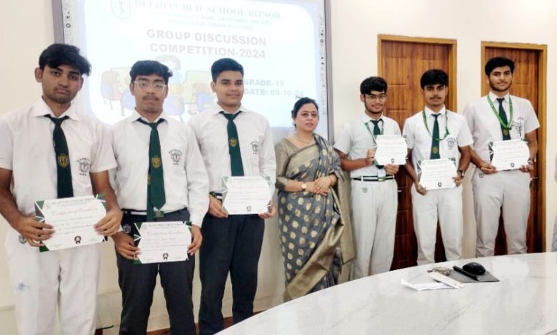 Group discussion competition organized in Delhi Public School, Bijnor