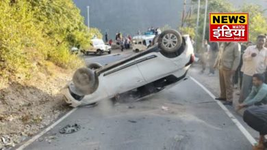 Painful road accident in Pithoragarh: Swift Dzire car overturned due to brake failure, driver died, sister and nephew seriously injured