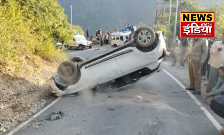 Painful road accident in Pithoragarh: Swift Dzire car overturned due to brake failure, driver died, sister and nephew seriously injured