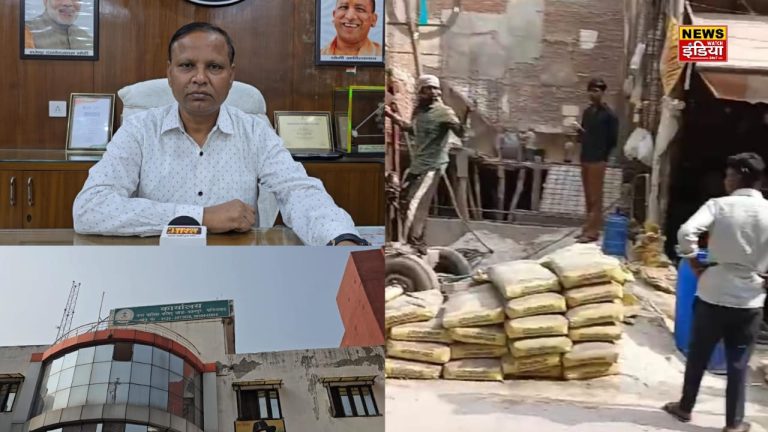 UP Ghaziabad News: Ruckus over illegal construction in Khoda! Indecent behaviour with Nagar Palika team, strict action will be taken against the culprits