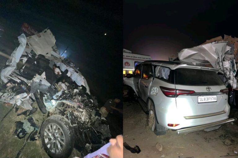 UP Bijnor News: Bijnor road accident two dead, one in critical condition