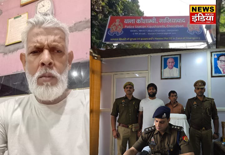 UP Ghaziabad News: Murder due to drain dispute in Khoda area, two accused arrested, knife used in the crime recovered